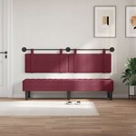 vidaXL Tête de lit suspendue Avec lumière LED Bordeaux Tissu