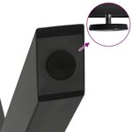 vidaXL Pieds de table basse en forme de X  2 pièces  anthracite  30 x (30-31) cm  acier