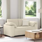 vidaXL Canapé love seat en lin de 120 cm