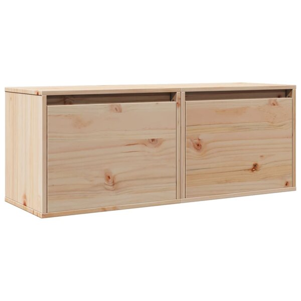 vidaXL Armoires murales 2 Pièces 45x30x35 cm Bois de pin massif
