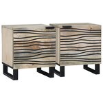vidaXL Tables de chevet 2 Pièces Naturel 40 x 33.5 x 46 cm