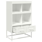 vidaXL Buffet haut blanc 68x39x111 5 cm acier
