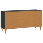 vidaXL Meuble TV Noir 99 x 34 5 x 50 cm Bois d'ingénierie