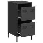 vidaXL Buffet noir 35x39x73 5 cm acier laminé à froid