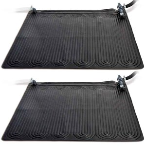 Intex Tapis chauffant solaire 2 Pièces PVC 1 2x1 2 m Noir 28685