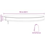 vidaXL Housse de Table Extérieure Noir 102 x 102 x 10 cm Tissu 600D