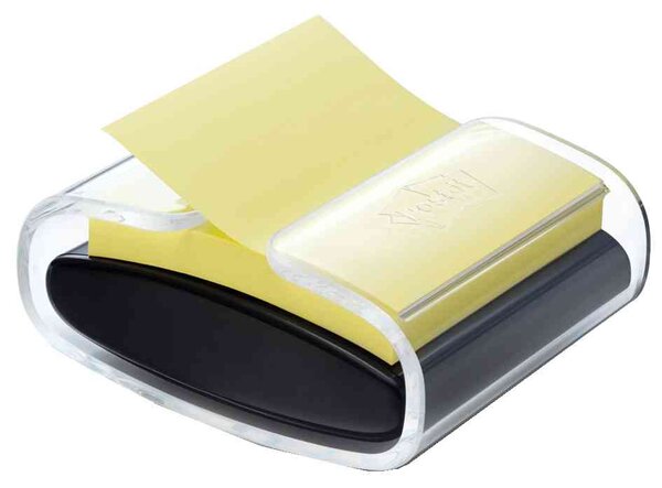 Distributeur Z-Notes super sticky noir/transparent équipé POST-IT