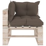 vidaXL Salon palette de jardin 4 Pièces avec coussins bois de pin