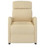 vidaXL Fauteuil électrique de massage Crème Tissu