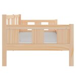 vidaXL Lit de jour Bois massif de pin 90x190 cm