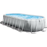 Intex kit piscine prism frame ovale tubulaire (l)6,10 x (l)3,05 x (h)1,22m