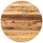 vidaXL Dessus de table Ø 90x3 8 cm rond bois massif de manguier brut