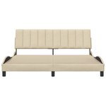 vidaXL Cadre de lit sans matelas crème 180x200 cm tissu