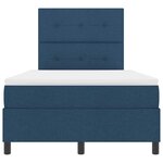 vidaXL Lit à ressorts avec matelas Bleu 120 x 190 cm tissu