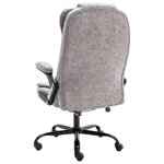 vidaXL Chaise de bureau gris clair similicuir daim
