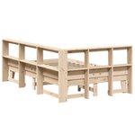 vidaXL Lit bibliothèque sans matelas 135x190 cm bois de pin massif