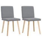 vidaXL Chaises à manger lot de 2 gris clair tissu