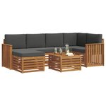 vidaXL Ensemble de canapé d'angle 7 Pièces Naturel et Anthracite