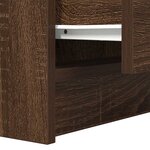 vidaXL Table de chevet avec 2 tiroirs chêne marron 38x34x80 cm