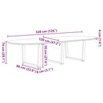 vidaXL Table à manger marron clair bois de chêne massif ovale