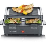 SEVERIN Raclette Gril 4 personnes compacte, facile a ranger, idéal pour les petits ménages, surface de cuisson 21 x 21cm, RG 2370