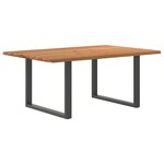vidaXL Table à manger marron clair bois de chêne massif rectangulaire