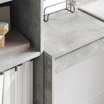 vidaXL Bureau avec rangement 2 Pièces Gris béton 100 x 40 x 76 cm