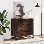 vidaXL Commode chêne marron 70x41x70 cm bois d'ingénierie