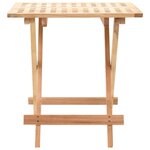 vidaXL Table d'appoint pliante 50 x 50 x 49 cm Bois de noyer massif