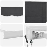 vidaXL Auvent Rétractable Anthracite 400 × 300 cm Tissu  Métal