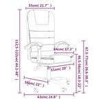 vidaXL Fauteuil de massage inclinable de bureau Noir Similicuir