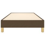 vidaXL Cadre de lit à ressorts marron foncé 80x200 cm tissu