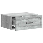 vidaXL Cabinet de chevet mural Sonoma gris 49 x 34 5 x 20 cm