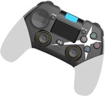 Ovegna P01: Manette de Jeux sans Fil pour Playstation 4,Android et PC, Gamepad, Bluetooth, Double Vibration, Batterie Lithium Rechargeable 1000mAh, Haut-Parleur,Prise Jack (Gris)