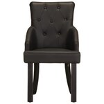 vidaXL Chaises à manger lot de 2 noir cuir de chèvre véritable