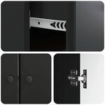 vidaXL Buffet avec tiroir Noir 66 x 34 5 x 90 cm Bois d'ingénierie