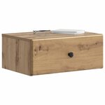 vidaXL Cabinet de chevet mural Chêne artisanal 49 x 34 5 x 20 cm