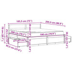 vidaXL Lit avec tiroirs et matelas blanc 180x200 cm bois massif de pin
