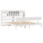 vidaXL Lit bibliothèque sans matelas blanc 180x200 cm bois pin massif