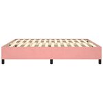 vidaXL Cadre de lit rose 200x200 cm velours
