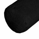 vidaXL Coussins d'accent 2 Pièces Noir Ø 15 x 40 cm Tissu en microfibre