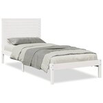 vidaXL Cadre de lit extra long sans matelas 90x210 cm bois massif