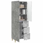 vidaXL 2 Pièces Gris béton