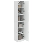 vidaXL Ensemble de Meubles 2 Pièces Blanc brillant Bois d'ingénierie