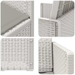 vidaXL Chaises de jardin salle à manger 2 Pièces Blanc et gris clair PP