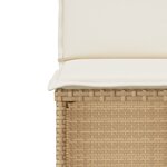 vidaXL Ensemble de bistro 3 Pièces avec coussins beige résine tressée