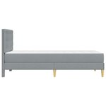 vidaXL Cadre de lit avec matelas Gris clair 80 x 200 cm tissu