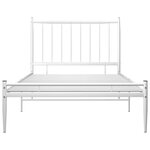 vidaXL Cadre de lit sans matelas blanc métal 100x200 cm