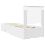 vidaXL Cadre de lit Blanc et Argent 75 x 190 cm Bois d'ingénierie