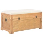vidaXL Coffre de rangement avec coussin 80x40x40 cm MDF